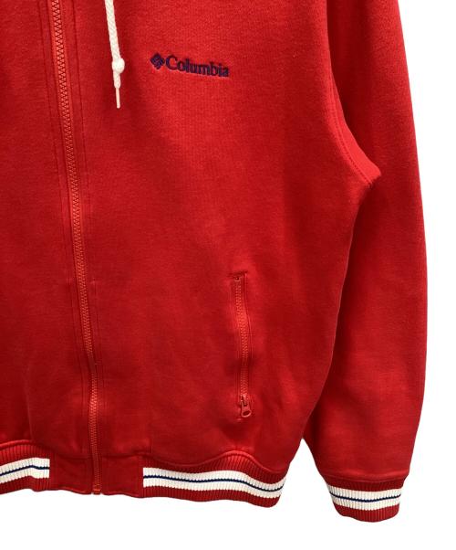 Columbia（コロンビア）Columbia (コロンビア) ジップパーカー レッド サイズ:Mの古着・服飾アイテム