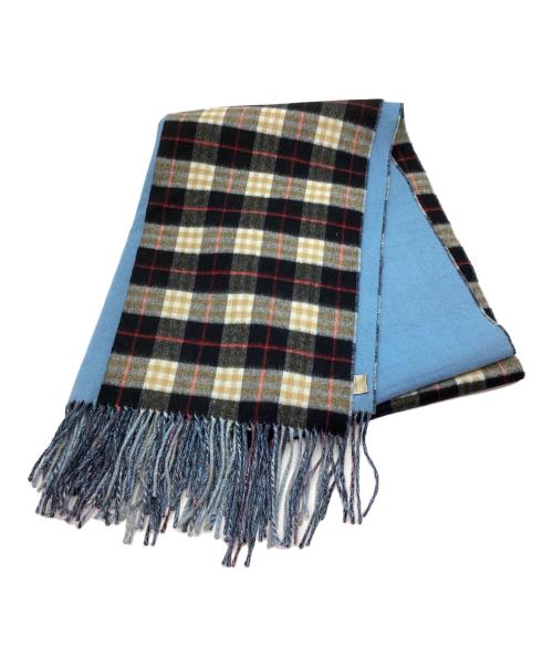 BURBERRY（バーバリー）BURBERRY (バーバリー) 大判マフラー ブルーの古着・服飾アイテム