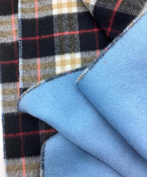 BURBERRY（バーバリー）BURBERRY (バーバリー) 大判マフラー ブルーの古着・服飾アイテム