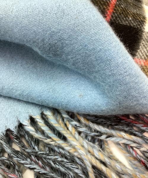 BURBERRY（バーバリー）BURBERRY (バーバリー) 大判マフラー ブルーの古着・服飾アイテム