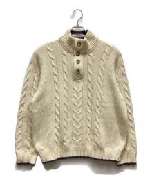 Eddie Bauer（エディーバウアー）の古着「ハーフジップニット」｜クリーム