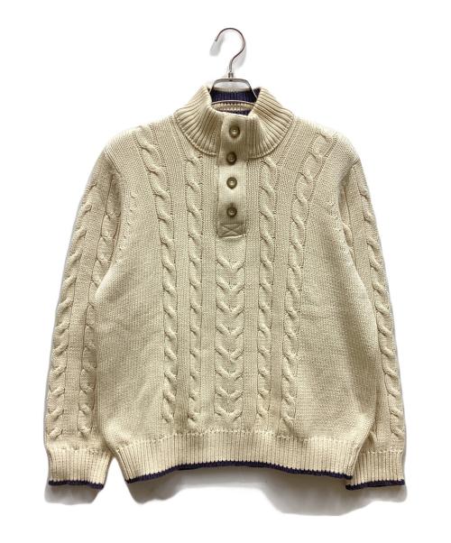 Eddie Bauer（エディーバウアー）Eddie Bauer (エディーバウアー) ハーフジップニット クリーム サイズ:Lの古着・服飾アイテム