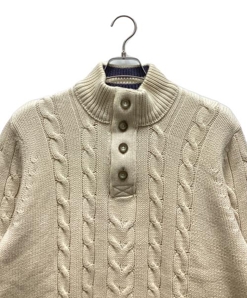 Eddie Bauer（エディーバウアー）Eddie Bauer (エディーバウアー) ハーフジップニット クリーム サイズ:Lの古着・服飾アイテム