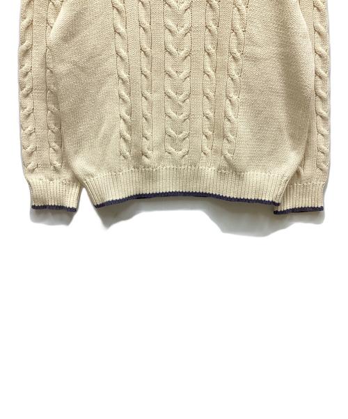 Eddie Bauer（エディーバウアー）Eddie Bauer (エディーバウアー) ハーフジップニット クリーム サイズ:Lの古着・服飾アイテム