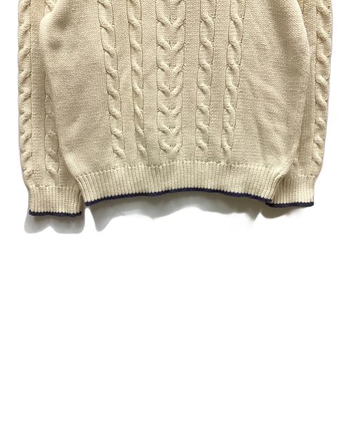 Eddie Bauer（エディーバウアー）Eddie Bauer (エディーバウアー) ハーフジップニット クリーム サイズ:Lの古着・服飾アイテム