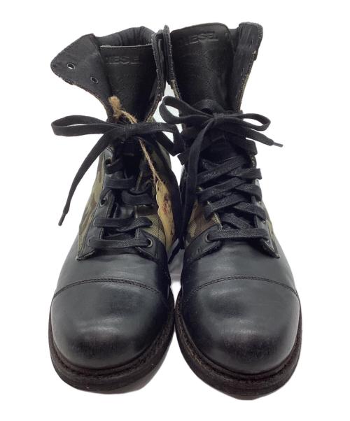 DIESEL（ディーゼル）DIESEL (ディーゼル) ハイカットブーツ ブラック×オリーブ サイズ:28の古着・服飾アイテム