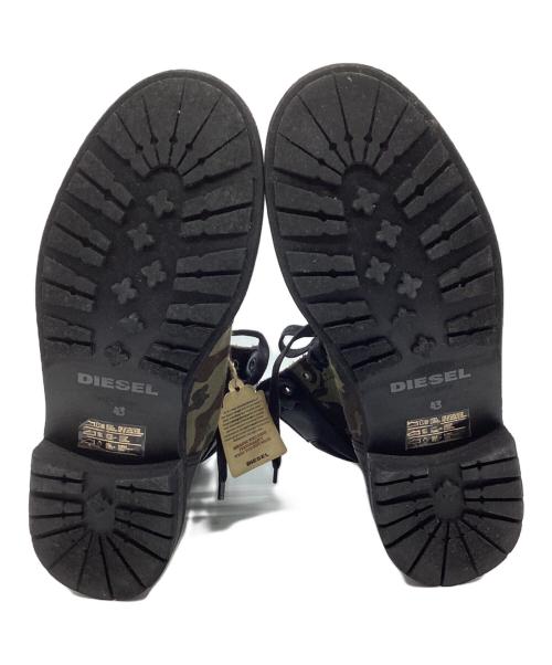 DIESEL（ディーゼル）DIESEL (ディーゼル) ハイカットブーツ ブラック×オリーブ サイズ:28の古着・服飾アイテム