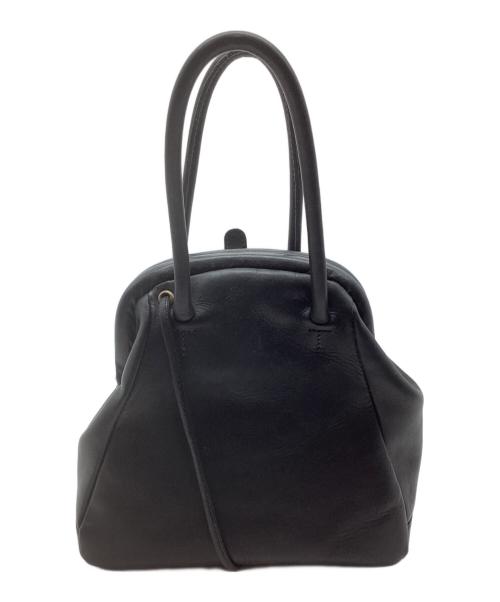 sot（ソット）sot (ソット) レザーがま口2WAYバッグ ブラックの古着・服飾アイテム