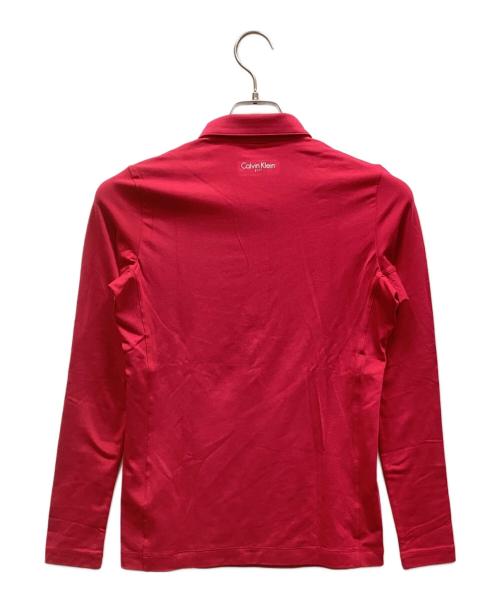 Calvin Klein（カルバンクライン）Calvin Klein (カルバンクライン) 長袖ポロシャツ ショッキングピンク サイズ:M 未使用品の古着・服飾アイテム