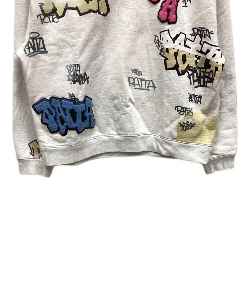 Patta（パタ）Patta (パタ) GRAFFITI BOXY POKET CREW SWEAT ライトグレー サイズ:XLの古着・服飾アイテム