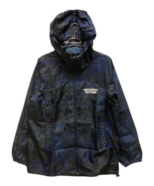 MAN WITH A MISSION（マンウィズアミッション）MAN WITH A MISSION (マンウィズアミッション) マウンテンパーカー ネイビー サイズ:XLの古着・服飾アイテム