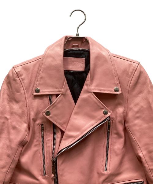 echtes leder（エヒテス レーダァ）echtes leder (エヒテス レーダァ) ライダースジャケット ピンク サイズ:XSの古着・服飾アイテム