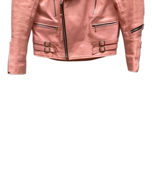 echtes leder（エヒテス レーダァ）echtes leder (エヒテス レーダァ) ライダースジャケット ピンク サイズ:XSの古着・服飾アイテム