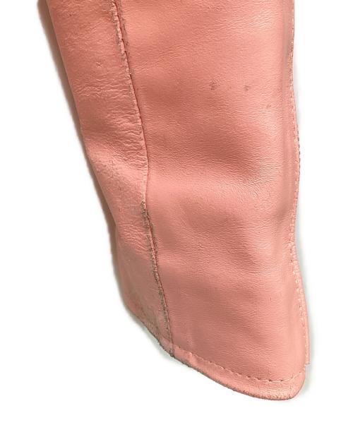 echtes leder（エヒテス レーダァ）echtes leder (エヒテス レーダァ) ライダースジャケット ピンク サイズ:XSの古着・服飾アイテム