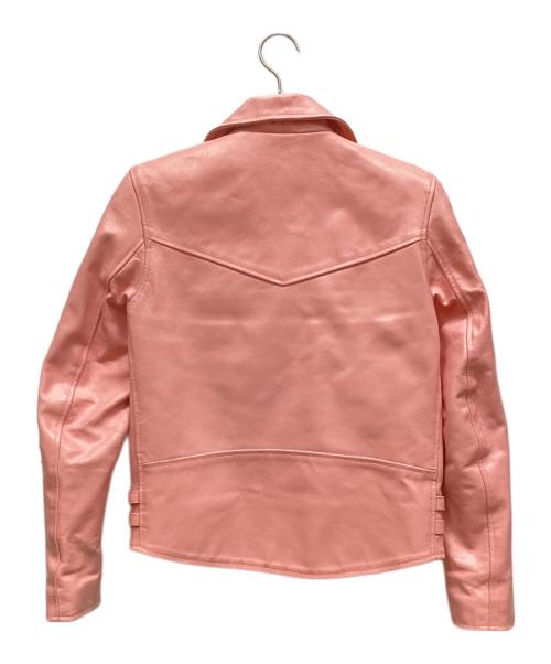 echtes leder（エヒテス レーダァ）echtes leder (エヒテス レーダァ) ライダースジャケット ピンク サイズ:XSの古着・服飾アイテム