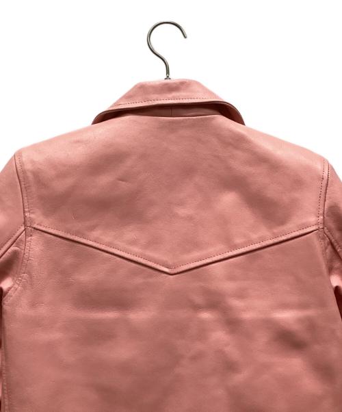 echtes leder（エヒテス レーダァ）echtes leder (エヒテス レーダァ) ライダースジャケット ピンク サイズ:XSの古着・服飾アイテム