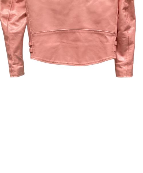 echtes leder（エヒテス レーダァ）echtes leder (エヒテス レーダァ) ライダースジャケット ピンク サイズ:XSの古着・服飾アイテム