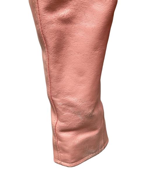echtes leder（エヒテス レーダァ）echtes leder (エヒテス レーダァ) ライダースジャケット ピンク サイズ:XSの古着・服飾アイテム