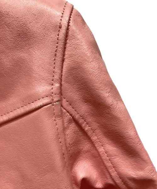 echtes leder（エヒテス レーダァ）echtes leder (エヒテス レーダァ) ライダースジャケット ピンク サイズ:XSの古着・服飾アイテム