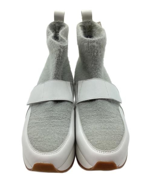 ANYO（エーエヌワイオー）ANYO (エーエヌワイオー) ブーツ ホワイト×グレー サイズ:23.5 未使用品の古着・服飾アイテム