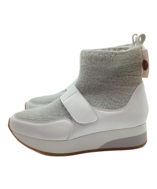 ANYO（エーエヌワイオー）ANYO (エーエヌワイオー) ブーツ ホワイト×グレー サイズ:23.5 未使用品の古着・服飾アイテム