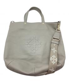 russet（ラシット）の古着「エンボスモノグラム２WAYトート」｜ベージュ