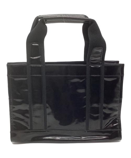 TORY BURCH（トリーバーチ）TORY BURCH (トリーバーチ) エナメルトートバッグ ブラックの古着・服飾アイテム