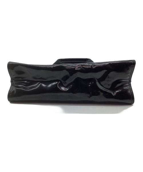 TORY BURCH（トリーバーチ）TORY BURCH (トリーバーチ) エナメルトートバッグ ブラックの古着・服飾アイテム