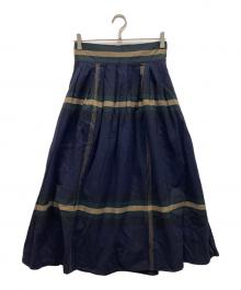 BEAMS BOY（ビームスボーイ）の古着「ボンバースカート」｜ネイビー×ベージュ