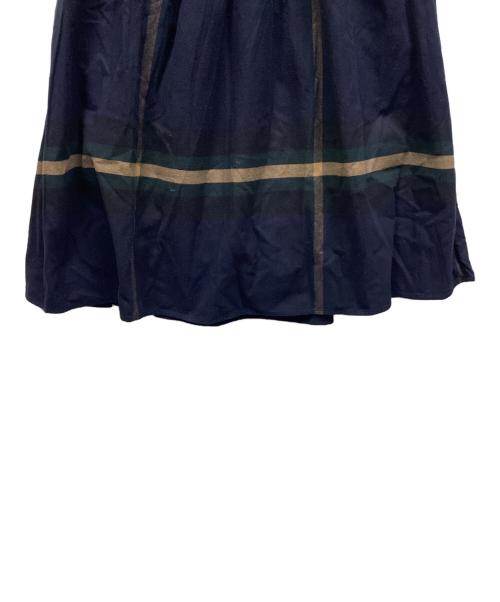 BEAMS BOY（ビームスボーイ）BEAMS BOY (ビームスボーイ) ボンバースカート ネイビー×ベージュ サイズ:表記なしの古着・服飾アイテム