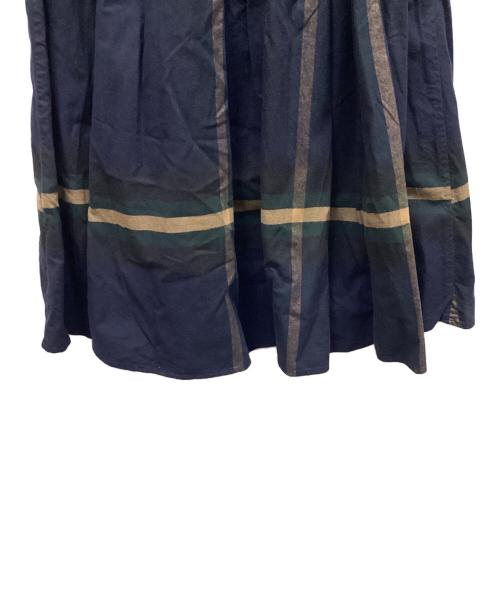 BEAMS BOY（ビームスボーイ）BEAMS BOY (ビームスボーイ) ボンバースカート ネイビー×ベージュ サイズ:表記なしの古着・服飾アイテム