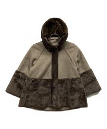 Artemarvel（アルテマーヴェル）の古着「フェイクファーコート」｜グレー×ブラウン