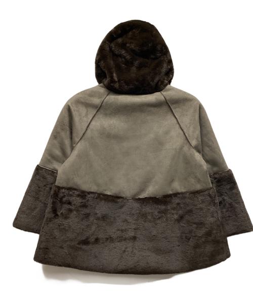 Artemarvel（アルテマーヴェル）Artemarvel (アルテマーヴェル) フェイクファーコート グレー×ブラウン サイズ:Mの古着・服飾アイテム