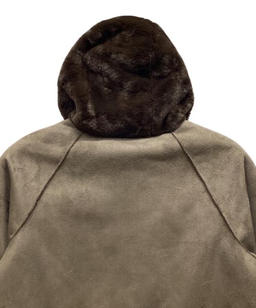 Artemarvel（アルテマーヴェル）Artemarvel (アルテマーヴェル) フェイクファーコート グレー×ブラウン サイズ:Mの古着・服飾アイテム