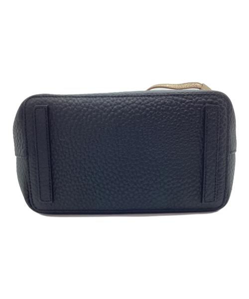 FURLA（フルラ）FURLA (フルラ) 巾着ショルダーバッグ ブラック×ゴールドの古着・服飾アイテム