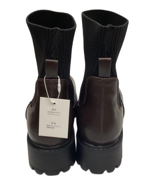 coen（コーエン）coen (コーエン) 防滑ストレッチブーツ ブラウン×ブラック サイズ:24.5 未使用品の古着・服飾アイテム
