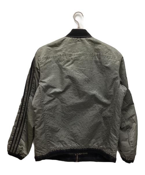 MARITHE+FRANCOIS GIRBAUD（マリテフランソワジルボー）MARITHE+FRANCOIS GIRBAUD (マリテフランソワジルボー) ジップジャケット グレー×ブラック サイズ:Mの古着・服飾アイテム