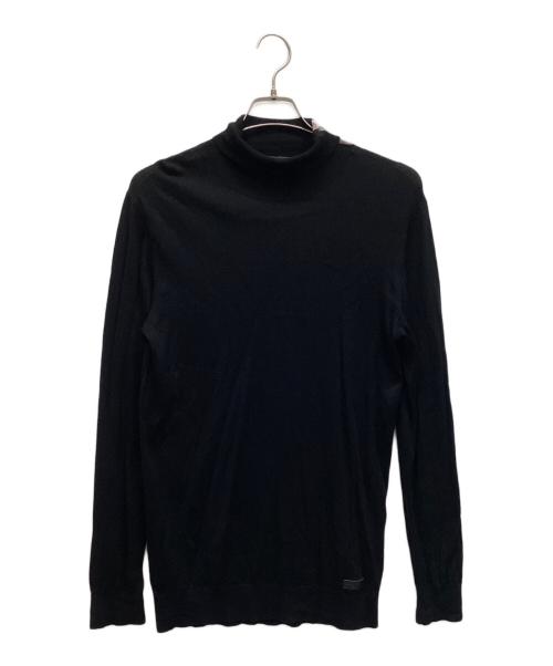 BLACK LABEL CRESTBRIDGE（ブラックレーベル クレストブリッジ）BLACK LABEL CRESTBRIDGE (ブラックレーベル クレストブリッジ) 薄手ニット ブラック サイズ:Lの古着・服飾アイテム