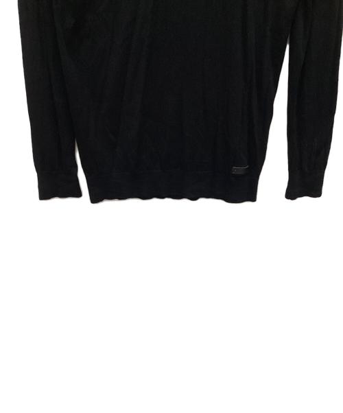 BLACK LABEL CRESTBRIDGE（ブラックレーベル クレストブリッジ）BLACK LABEL CRESTBRIDGE (ブラックレーベル クレストブリッジ) 薄手ニット ブラック サイズ:Lの古着・服飾アイテム