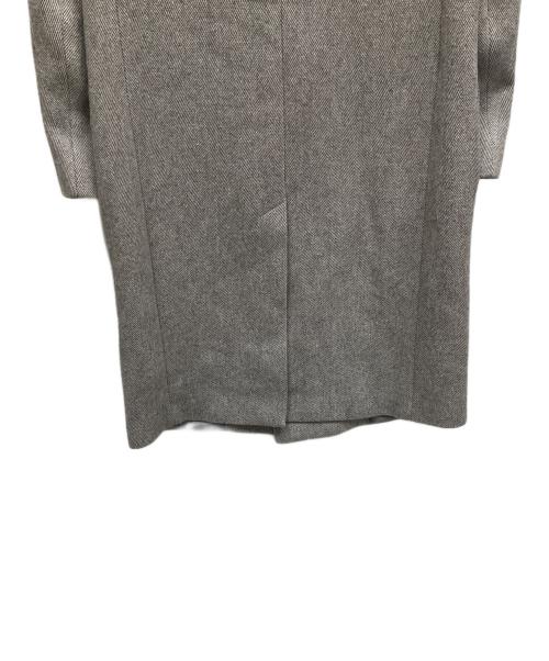 LACOSTE（ラコステ）LACOSTE (ラコステ) ヘリンボーンロングウールコート ライトグレー サイズ:Lの古着・服飾アイテム