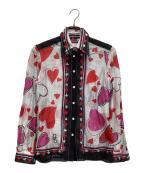 DOLCE & GABBANAドルチェ＆ガッバーナ）の古着「長袖シャツ」｜ホワイト×ブラック