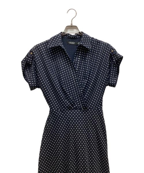 LAUREN RALPH LAUREN（ローレンラルフローレン）LAUREN RALPH LAUREN (ローレンラルフローレン) ノースリーブワンピース ネイビーの古着・服飾アイテム