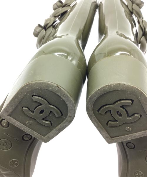 CHANEL（シャネル）CHANEL (シャネル) レインブーツ オリーブ サイズ:39の古着・服飾アイテム