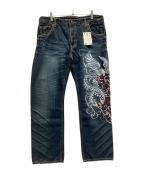 錦ニシキ）の古着「デニムパンツ」｜インディゴ