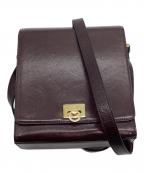 Gold Pfeilゴールドファイル）の古着「レザーショルダーバッグ」｜ブラウン