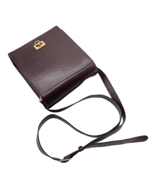 Gold Pfeil（ゴールドファイル）Gold Pfeil (ゴールドファイル) レザーショルダーバッグ ブラウンの古着・服飾アイテム