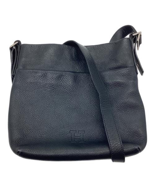 HIROFU（ヒロフ）HIROFU (ヒロフ) レザーショルダーバッグ ブラックの古着・服飾アイテム