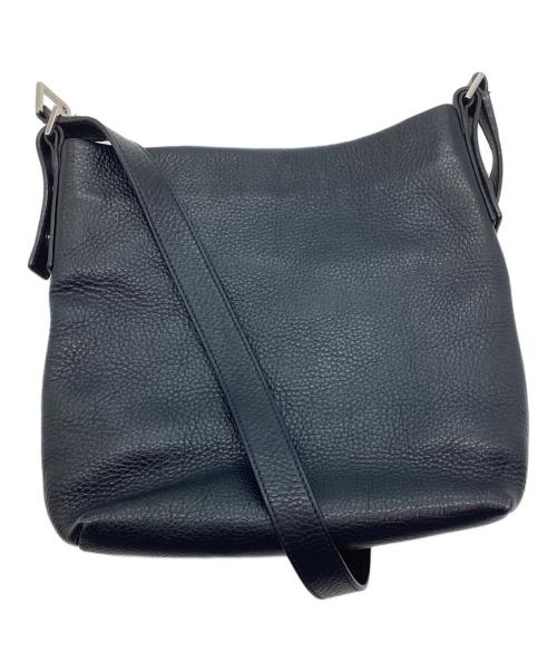HIROFU（ヒロフ）HIROFU (ヒロフ) レザーショルダーバッグ ブラックの古着・服飾アイテム