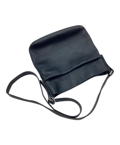 HIROFU（ヒロフ）HIROFU (ヒロフ) レザーショルダーバッグ ブラックの古着・服飾アイテム