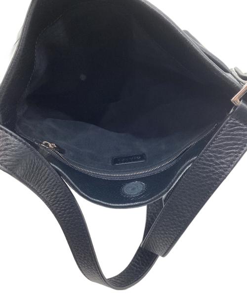 HIROFU（ヒロフ）HIROFU (ヒロフ) レザーショルダーバッグ ブラックの古着・服飾アイテム